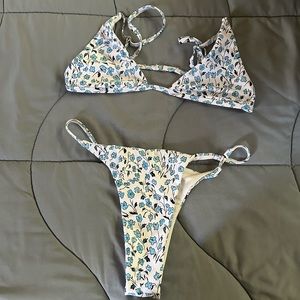 Thong bikini, worn once